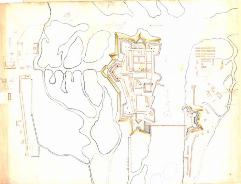 Aktuelle Fotos der Stadt Küstrin / Kostrzyn Historische, handgezeichnete Pläne der Stadt / Festung - Umgebungskarte / Plan von Küstrin *2