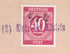 Notstempel "Kietz bei Küstrin" (SBZ) 16.07.1946