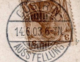 Sonderstempel "Cüstrin - Ausstellung" 14.06.1903