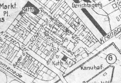 Stadtplan Küstrin von 1938